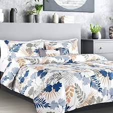 Photo 1 of Casa Platino Premium Quality 250 Thread Cotton 4 Piece Bed Set (1 Duvet, 2 Pillowcases, 1 Decorative Pillow) - Super Soft and Comfortable