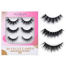 Photo 1 of BEPHOLAN FALSE EYELASHS 3 PAIR DIFFERENT STYLES FAUX MINK FAKE EYELASHES VEGAN LASHES 