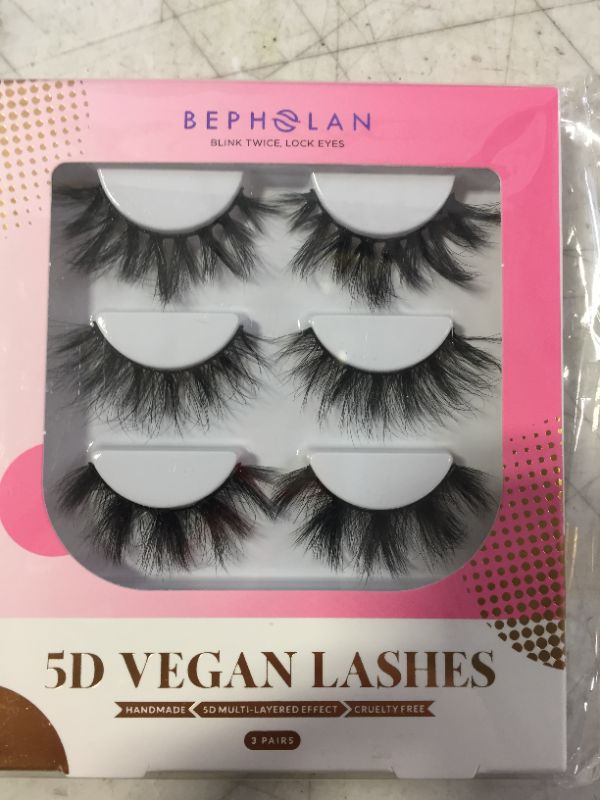 Photo 2 of BEPHOLAN FALSE EYELASHS 3 PAIR DIFFERENT STYLES FAUX MINK FAKE EYELASHES VEGAN LASHES 