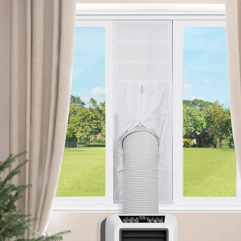 Photo 1 of Brosyda Portable AC Window Kit, Air Conditioner Window Vent Kit, 25X102~152 cm(L) Adjustable,Waterproof No Drilling, Easy to Install Window Seal for Portable AC Unit