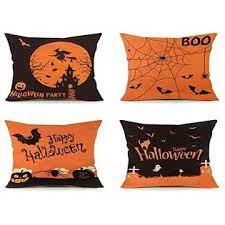 Photo 1 of FUNPENY HALLOWEEN DECORATION SET OF 4 HALLOWEEN PILLOW COVERS 18 x 18 INCH