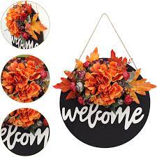 Photo 1 of ARTERUCSTIC FALL WREATHS HANGING SIGN DECOR FOR FRONT DOOR