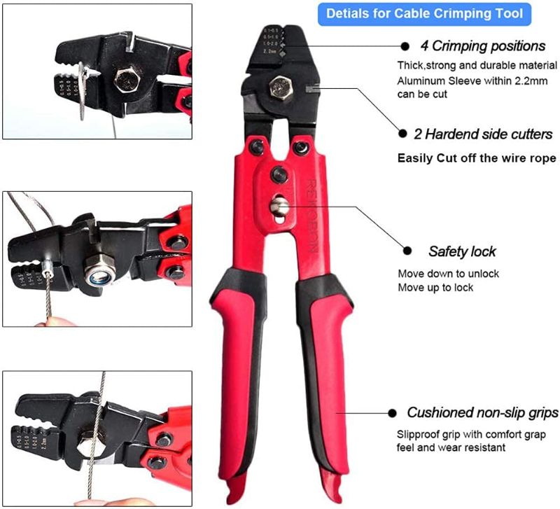 Photo 1 of Crimping Tool, Wire Rope Crimping Tool, Up To 2.2mm Swager Crimper Fishing Wire Crimping Tool