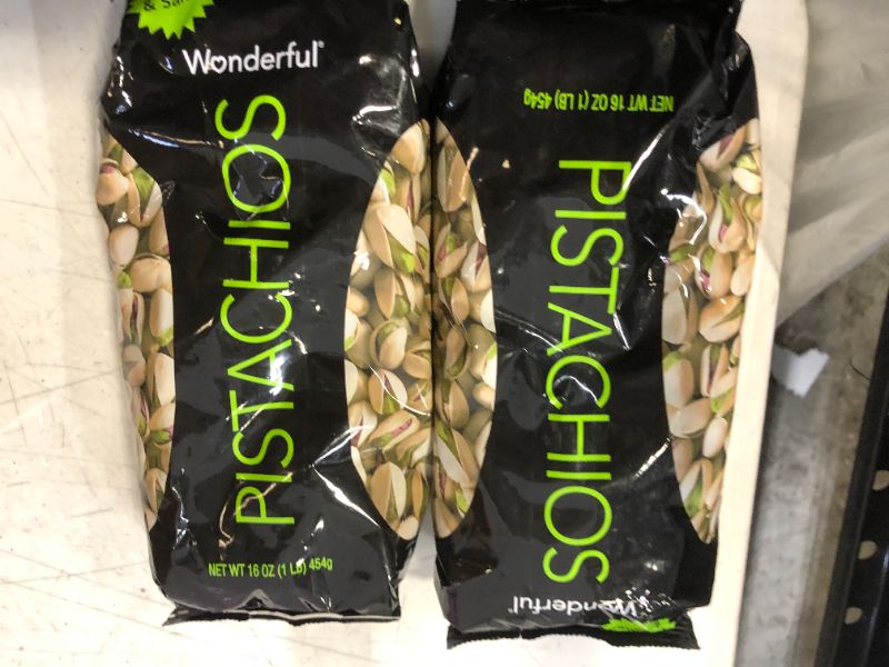 Photo 2 of Wonderful Pistachios, Roasted and Salted, 16 Ounce Bag
1 Pound (Pack of 2)