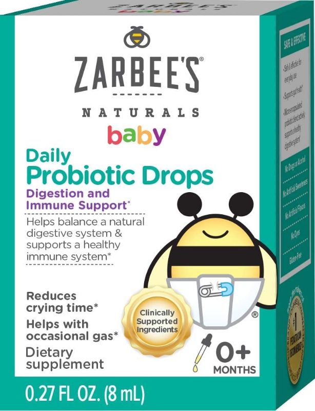 Photo 1 of Zarbee's Naturals Baby Daily Probiotic Drops, 0.27 Ounces   EXP-- 01-2022   -Factory Sealed-
