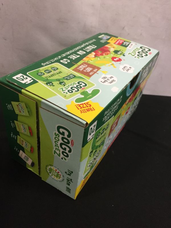 Photo 2 of GoGo squeeZ Applesauce, Variety Apple/Banana/Strawberry - 3.2oz/20ct   EXP-12-08-2021***Factory Sealed***
