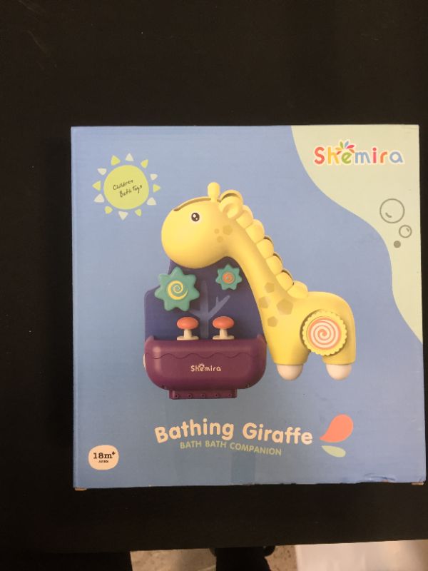 Photo 2 of Shemira Baby Bath Toys for Toddler 1 2 3 Years Old, Bathtub Toys for Infant, Lovely Giraffe for Bath Time with Spinning Gear Rotating Waterfall Fun Water Spout.Best Water Toys Gift for Toddlers.
