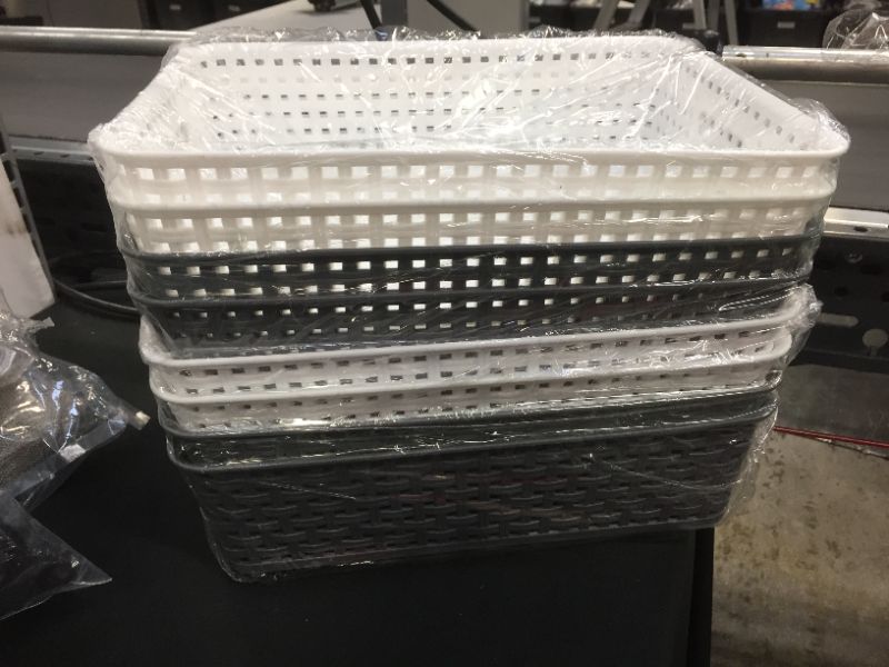 Photo 2 of Vcansay Plastic A4 Paper Storage Basket Trays, 6 trays
