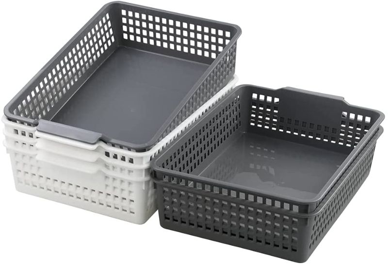 Photo 1 of Vcansay Plastic A4 Paper Storage Basket Trays, 6 trays
