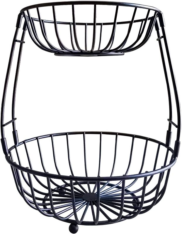 Photo 1 of Kitchen Fruit Basket Stand 2 Tier – 13.1x9.4 inches