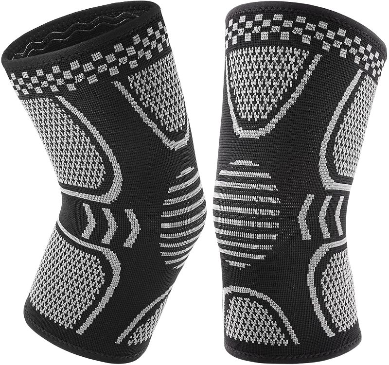 Photo 1 of 1 Pair Knee Brace Knee Compression Sleeve for Men & Women Knee Support Knee Pads for Meniscus Tear, ACL, Arthritis, Joint Pain Relief Working Out Sports
