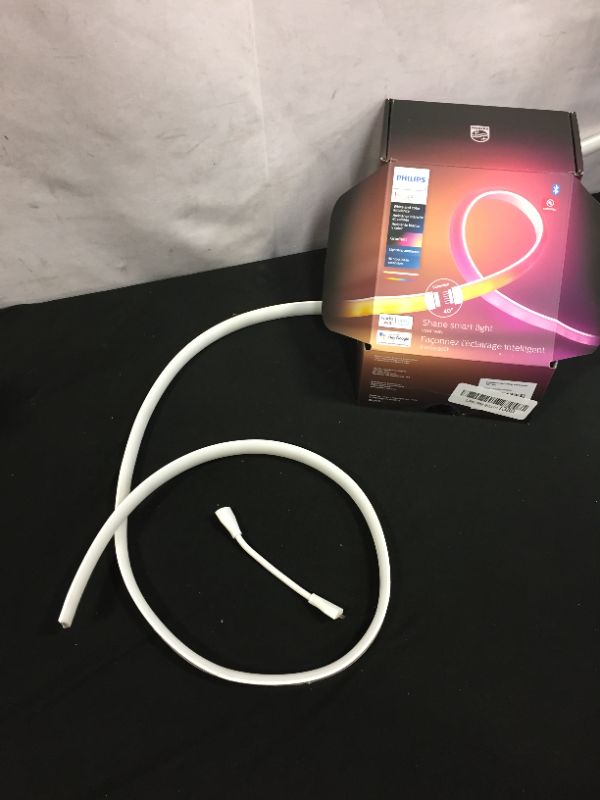 Photo 2 of ***Extension Only*** Philips Hue Bluetooth Gradient Ambiance Smart Lightstrip 3ft Extension NO Plug, (Muticolor Strip, Works with Apple Homekit and Google Home), White ---USED---
