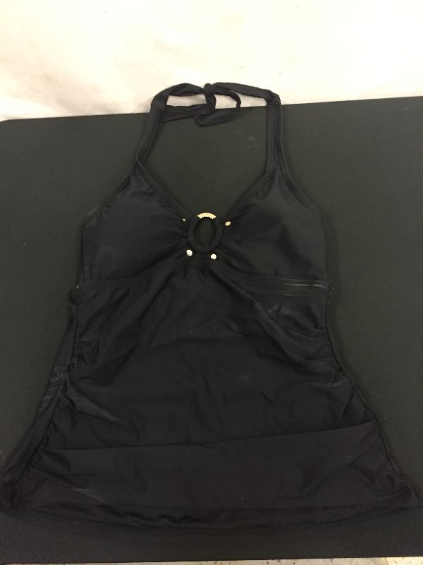 Photo 3 of Women's Calvin Klein Black Swimwear Halter Bathing Suit Size 12c Swimsuit   Size M---dirty--- sold as is 
