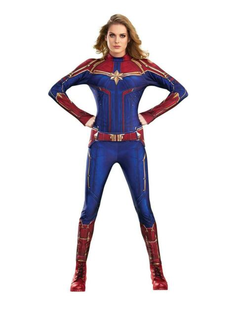 Photo 1 of Captain Marvel Womens Adult Superhero Costume Suit Size Large ( 10 - 14 )
