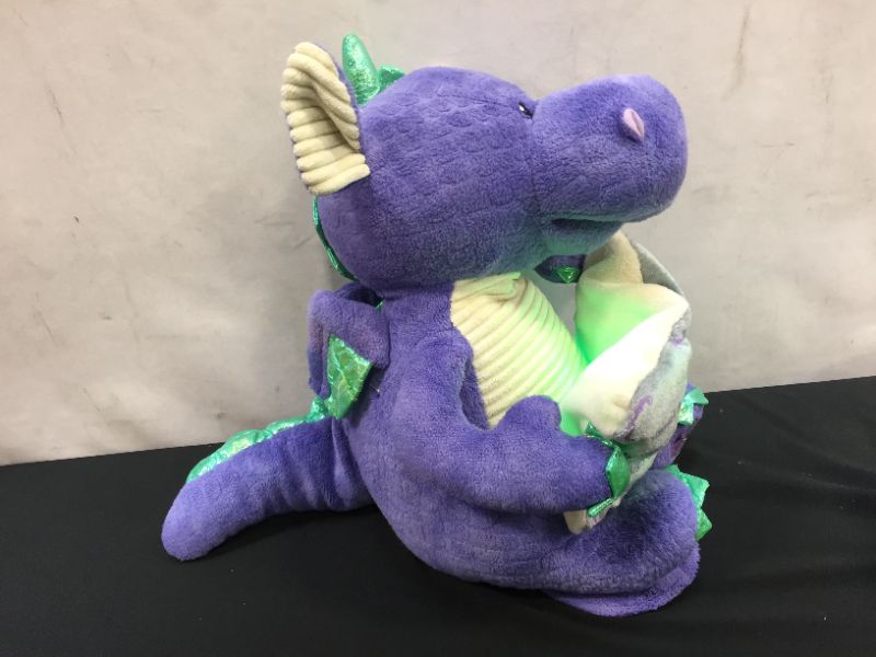 Photo 1 of Cuddle Barn | Dalton the Storytelling Dragon 12" Animated Stuffed Animal Plush Toy | Mouth Moves, Head Sways and Book Lights Up | Recites 5 Fairy-Tales
