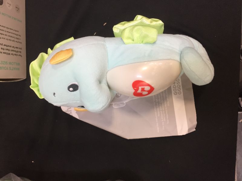 Photo 2 of Fisher-Price Soothe & Glow Seahorse, Blue, Plush Musical Toy for Baby from Birth and Up
