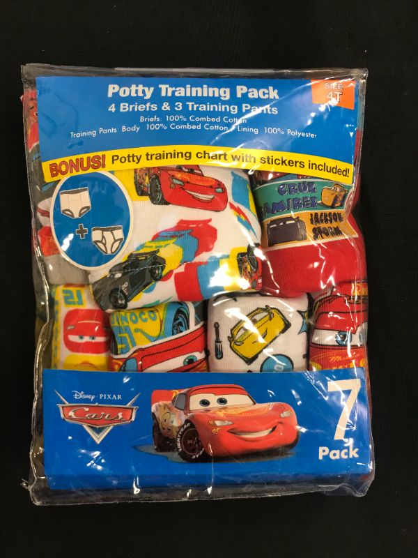 Photo 2 of Disney Boys' Cars Potty Training Pant Multipacks SIZE 4T
