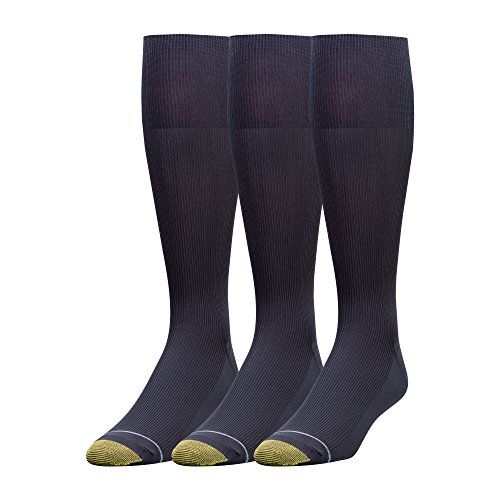 Photo 1 of Gold Toe Men's Metropolitan Over-The-Calf Dress Socks, 3-Pairs SIZE 6-12
