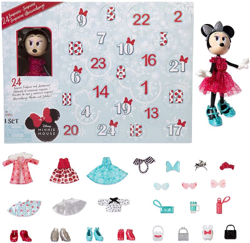 Photo 1 of Disney Minnie Mouse Advent Calendar with 24 Day Holiday Theme Surprise Fashions & Accessories [Amazon Exclusive]
