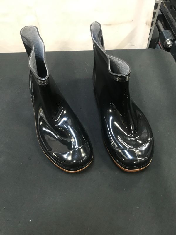 Photo 1 of Laple Mens Rain Boots Hardwearing Anti-skidding Patchwork Slip On Waterproof Non-Slip Plastic Cement Rain Boots Rain Ankle Boots SIZE 10.5
