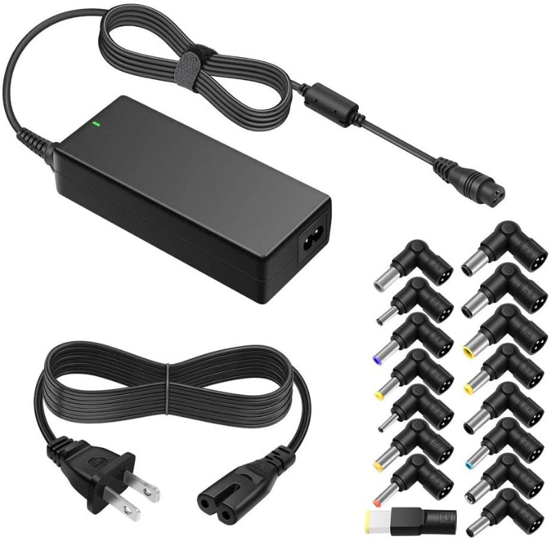 Photo 1 of ZOZO 90W AC Laptop Charger for HP Dell Toshiba IBM Lenovo Acer ASUS Samsung Sony Fujitsu Gateway Notebook Ultrabook Chromebook DC Output 15V 16V 18.5V 19V 19.5V 20V Power Adapter Supply Cord
