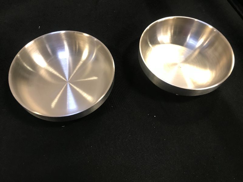 Photo 2 of COMSAF FOOD GRADE 304 STAINLESS STEEL CAT BOWLS, SHALLOW AND WIDE METAL CAT FOOD