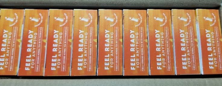 Photo 2 of Turmeric Flavored Tea + Vitamin C Finely Ground Herbal Tea with Probiotics .42 oz. 12 Servings, 9 Pack Best By:  04/23/22