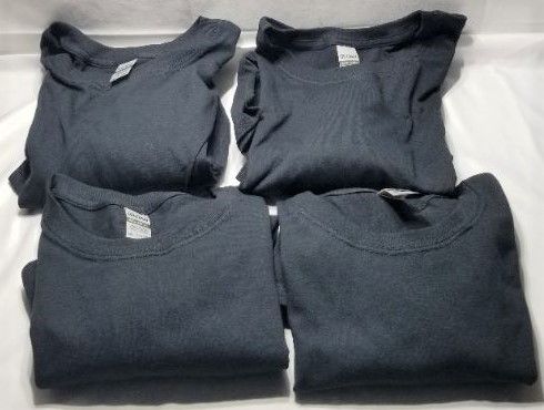 Photo 2 of gildan men's tshirts, black, 3x, 4 pack