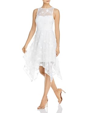 Photo 1 of Adrianna Papell Lace Handkerchief Hem Dress