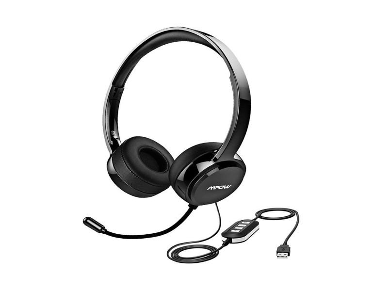 Photo 1 of Mpow 071 USB Headset/3.5mm Computer Headset with Microphone Noise Cancelling, In-line Control, Lightweight PC Headset Wired Headphones, Business Headset for Skype, Webinar, Phone, Call Center