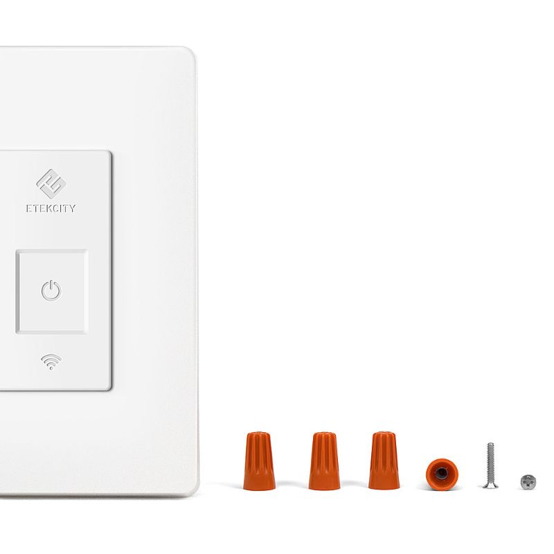 Photo 1 of ETEKCITY - Smart WiFi Light Switch 1pk - White