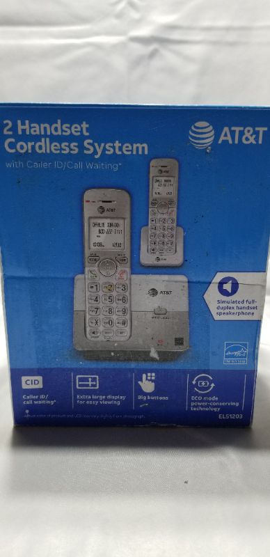 Photo 2 of AT&T - EL51203 DECT 6.0 Expandable Cordless Phone System - Silver