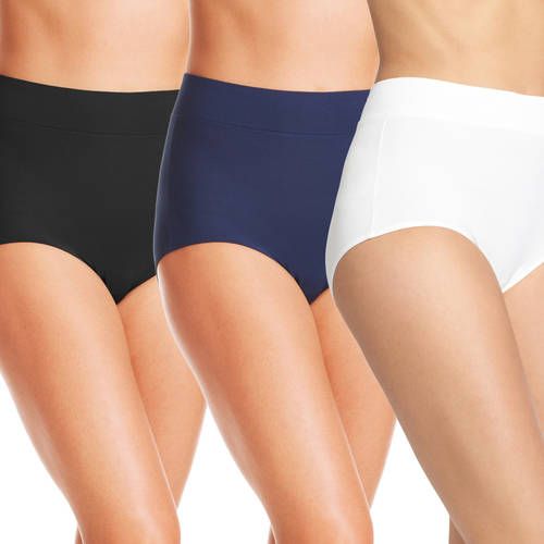 Photo 1 of Blissful Benefits by Warner's Women's No Muffin Top Brief Panties 3-Pack