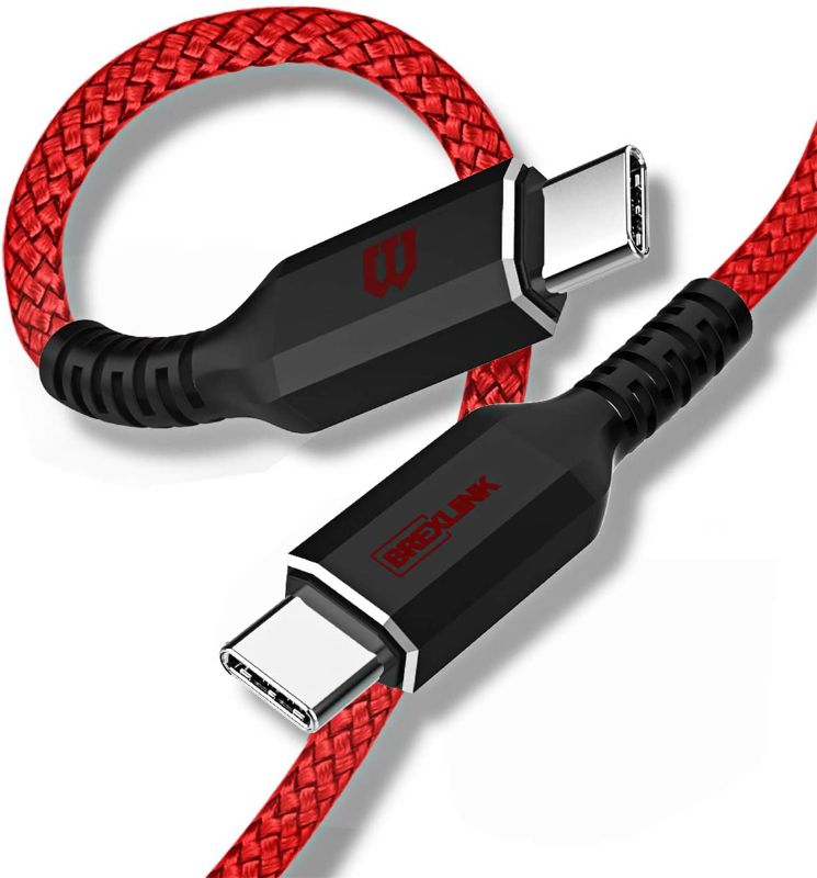 Photo 1 of 
USB C to USB C cable [100 W, 6.6 ft] BrexLink [20 V / 5A] Nylon braided Type C Fast charging cable compatible with MacBook Pro 2020, iPad Pro 2020, Galaxy S20