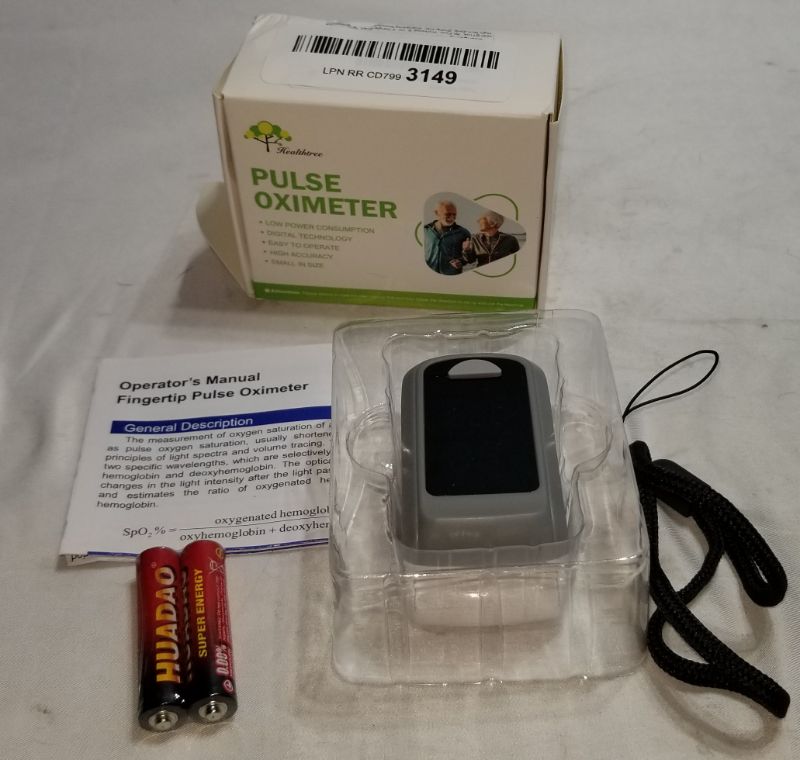 Photo 2 of 
HealthTree Bluetooth Fingertip Pulse Oximeter, Measures Blood Oxygen Saturation, Perfusion Index, Pulse Rate, Heart Rate Monito