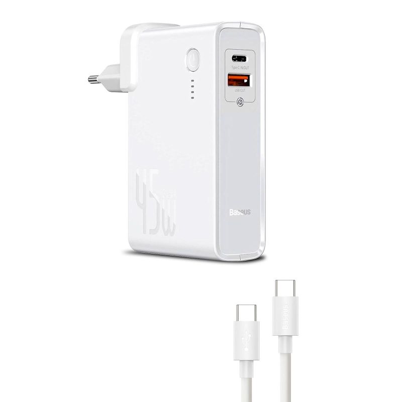 Photo 1 of Charger GaN 2 in 1 Powerbank 10000mAh USB and USB-C Compact Port Baseus