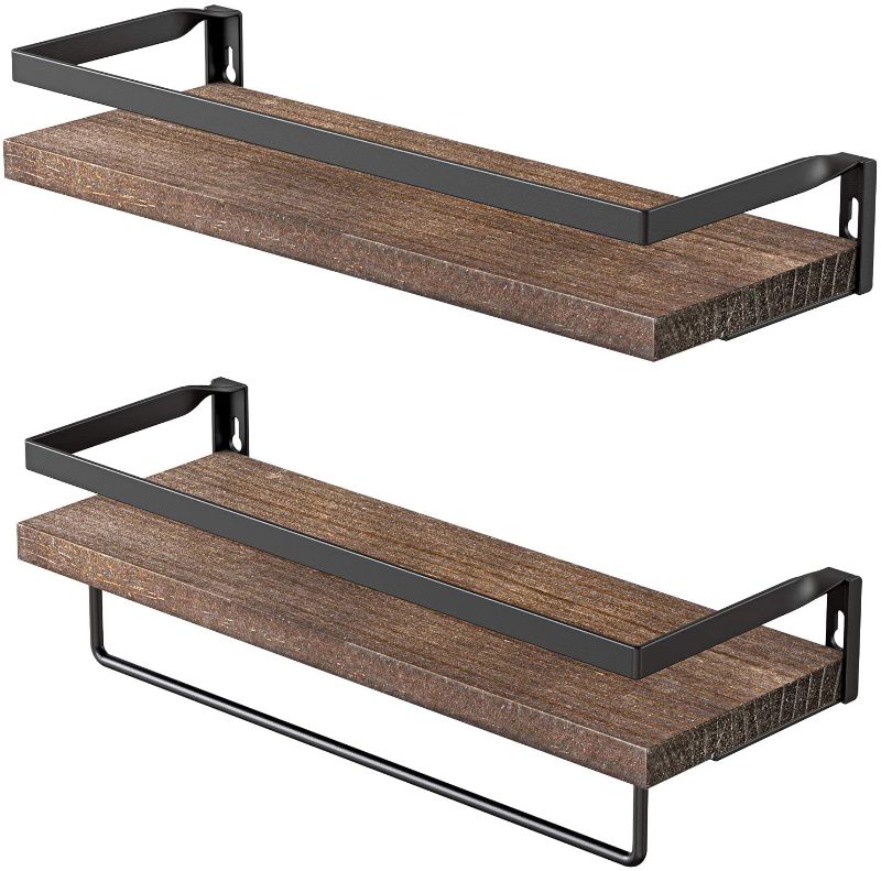 Photo 1 of 
Amada AMFS01 & 04 - Suspended Shelves, Decorative Wall Shelves with Removable Towel Holder