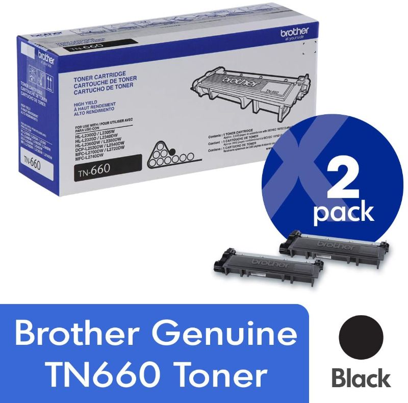 Photo 1 of Brother TN660 High Yield Toner Distributor 2-Pack