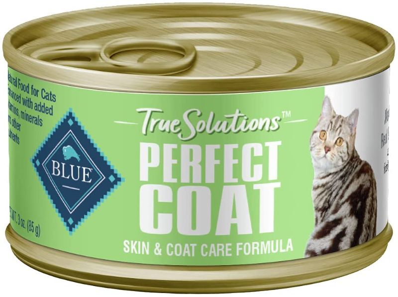 Photo 1 of Blue Buffalo True Solutions Perfect Coat Whitefish Natural Skin & Coat Care Adult Wet Cat Food, 3 oz., Case of 24