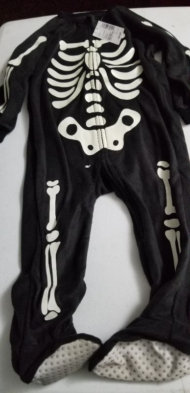 Photo 1 of The Childrens Place skeleton pajamas for kids, black,  18 - 24 months