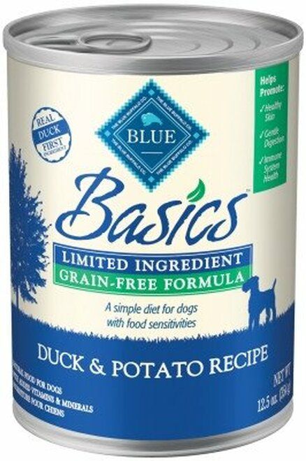 Photo 1 of Blue Buffalo Basics Limited Ingredient Diet Grain Free Adult Duck And Potato Canned Dog Food-12.5-oz, Case Of 12, 05/26/24