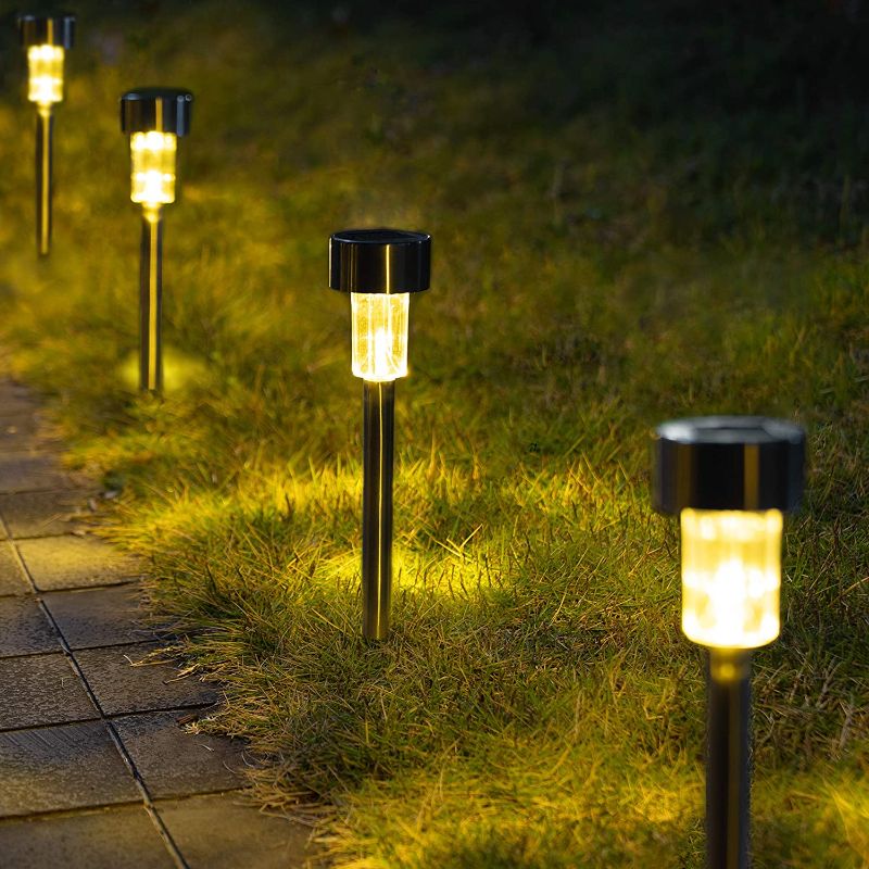 Photo 1 of 
GIGALUMI 12 Pack Solar Waterproof Pathway Lights for Landscape, Driveway & Patio