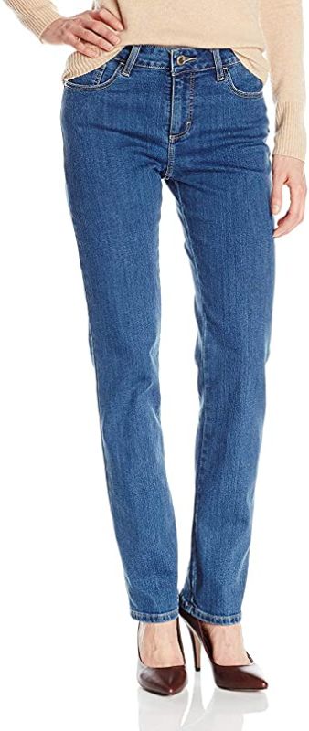 Photo 1 of amazon essentials women's straight legs jeans, blue, denim, size 10