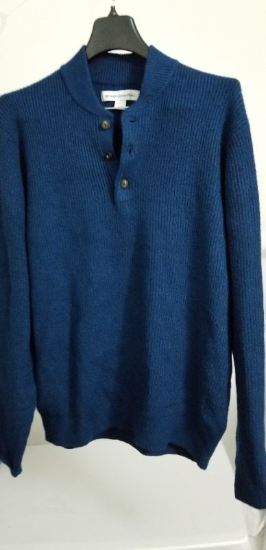 Photo 1 of Amazon essentials pull over cardigan sweater,  blue