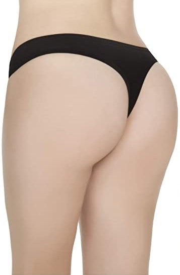 Photo 2 of sexy basics 24/7 anywear women's thongs, black, 2x