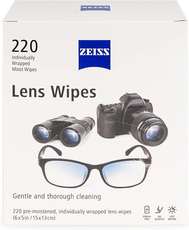 Photo 1 of Zeiss Lens Wipes, White, 220 Count