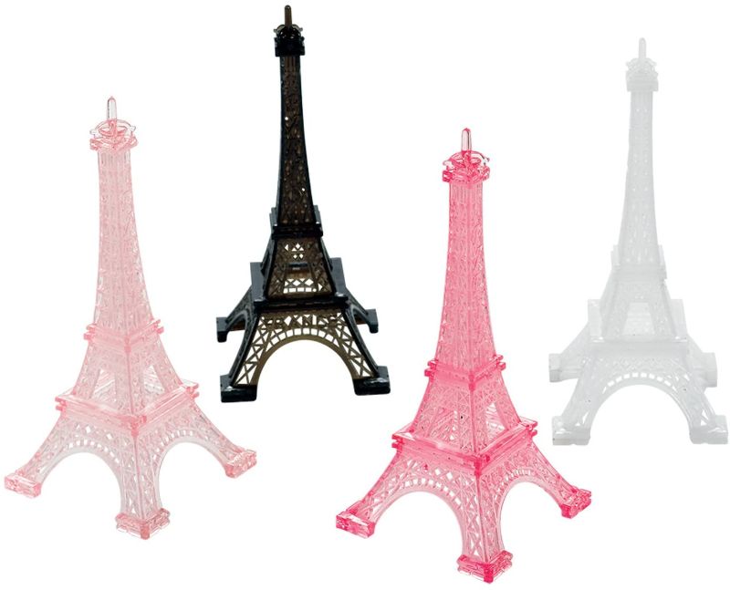 Photo 1 of Amscan 398185 Day in Paris Eiffel Tower Party Decorations, 5" x 2.25", 3 Ct.