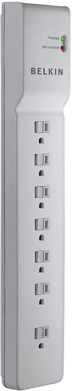 Photo 1 of 
Belkin 7-Outlet Commercial Power Strip Surge Protector with 6ft Power Cord, 750 Joules , White