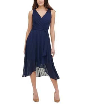 Photo 1 of Tommy Hilfiger High-Low MIDI Dress, SKY CAP CLUE, SIZE 12