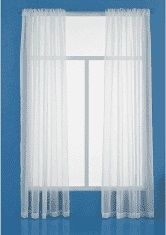 Photo 1 of 60 X 70 INCH SHEER WHITE CURTAIN PANELS, 2 PANELS WITH TIES